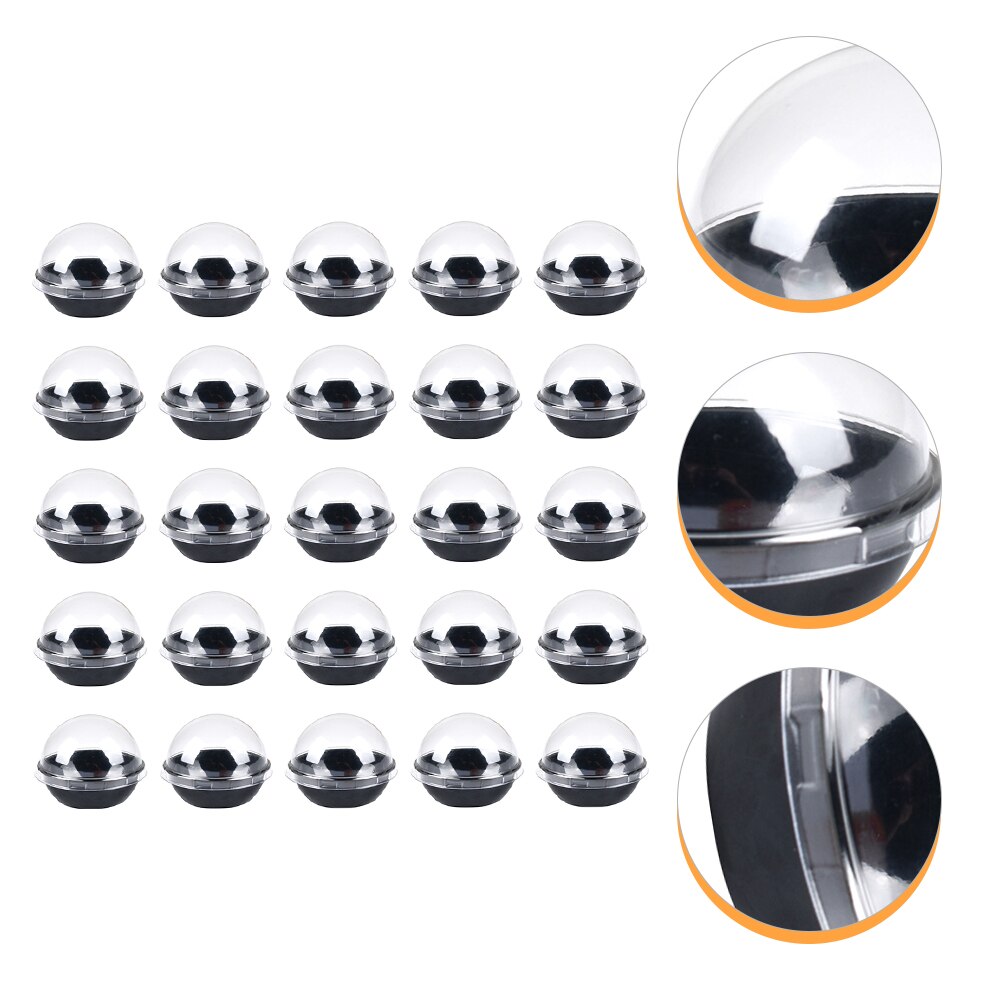 50pcs Transparent Plastic Dome Boxes Cookie Boxes Clear Dome Dessert Packaging Box: Default Title