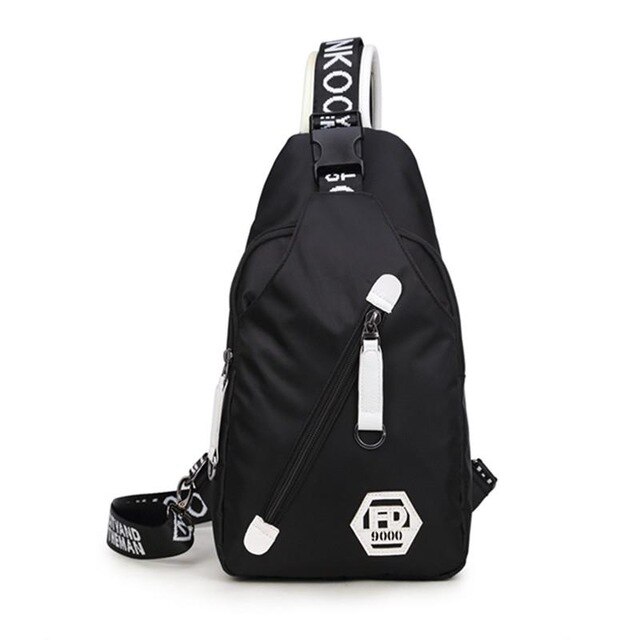 USB Lade Schule Taschen Für Jugendliche Jungen Wasserdichte Große Rucksäcke Kinder Student Schule Rucksack Casual Brust Tasche Schul: chest bag