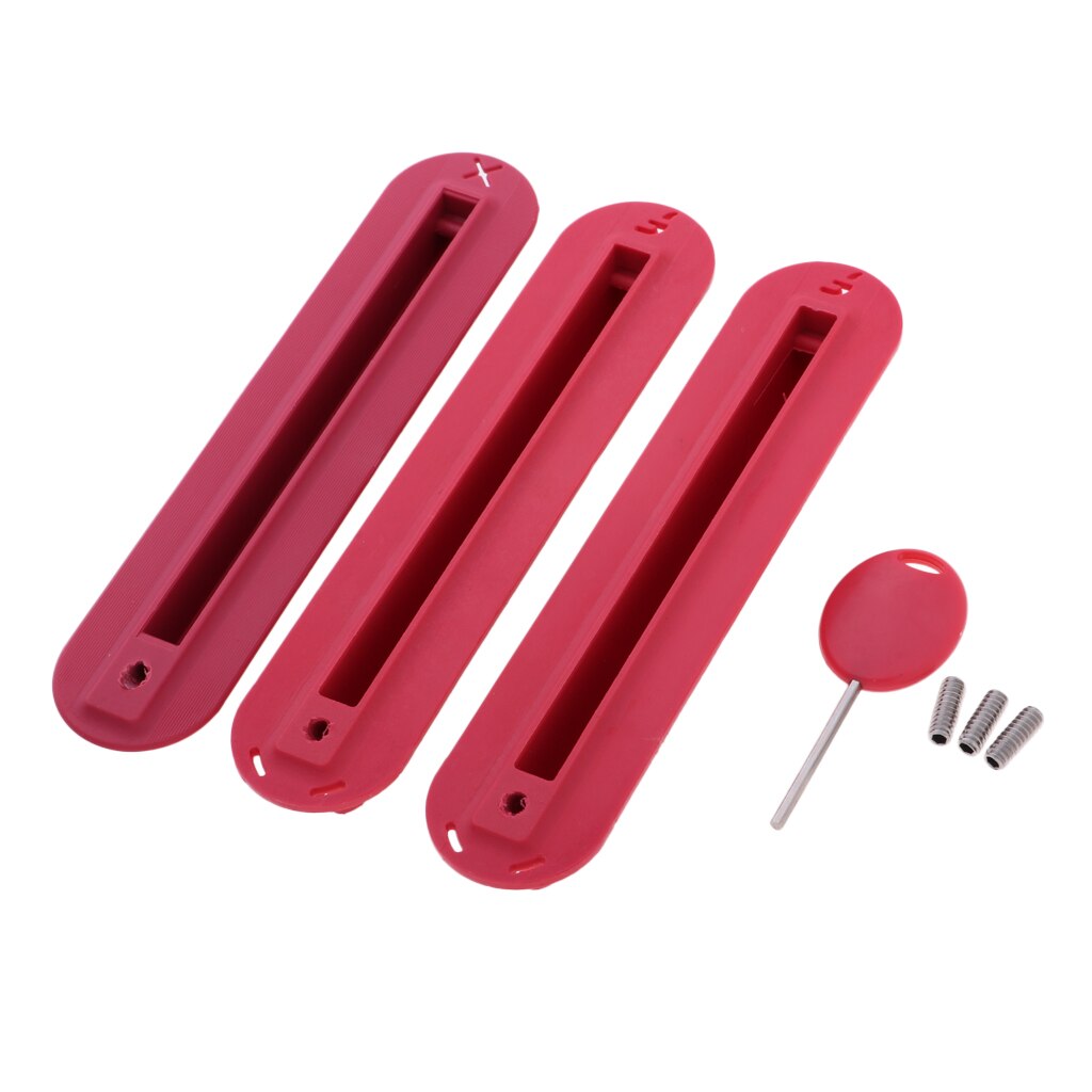 3pcs Future Tri pinne Box Surf tavola da Surf Surf Thruster pinne spine con 3 viti e 1 chiave pinna: Rosso