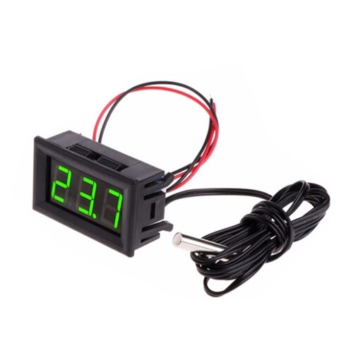 5V 12V 0.56 "termometr cyfrowy doprowadziło samochód kryty odkryty inkubator Acquarium czujnik temperatury stacja pogodowa monitor: zielony