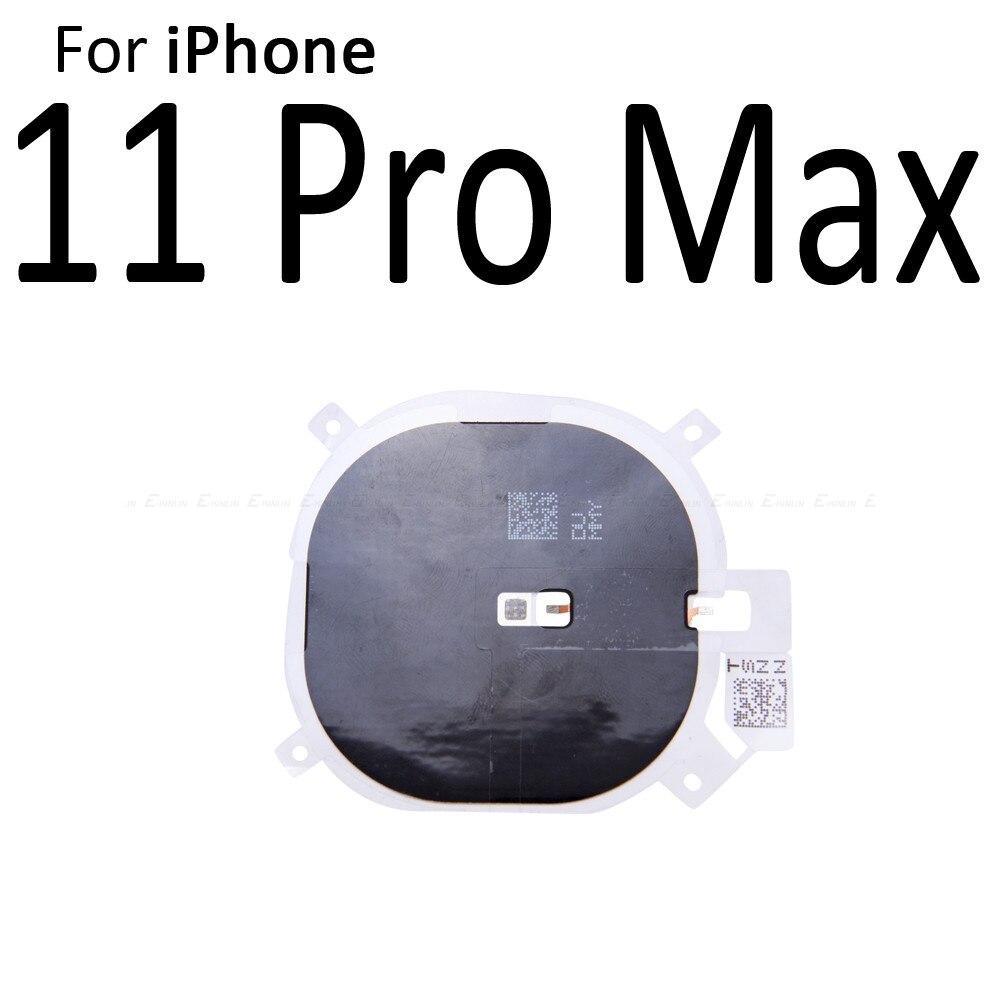 Puce NFC pour iPhone X XR XS 11 Pro Max sans fil chargeur panneau bobine autocollant avec bouton de Volume câble flexible