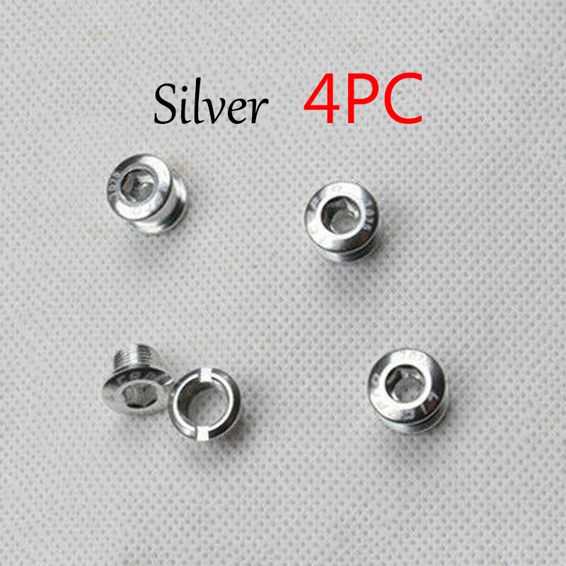 5Pcs Litepro 8.5Mm Mtb Kettingblad Bouten Double/Triple Speed Disc Aluminium Fiets Crankstel Bouten Mountain Road fietsen Onderdelen: 8.5mm-Sliver-4PCS