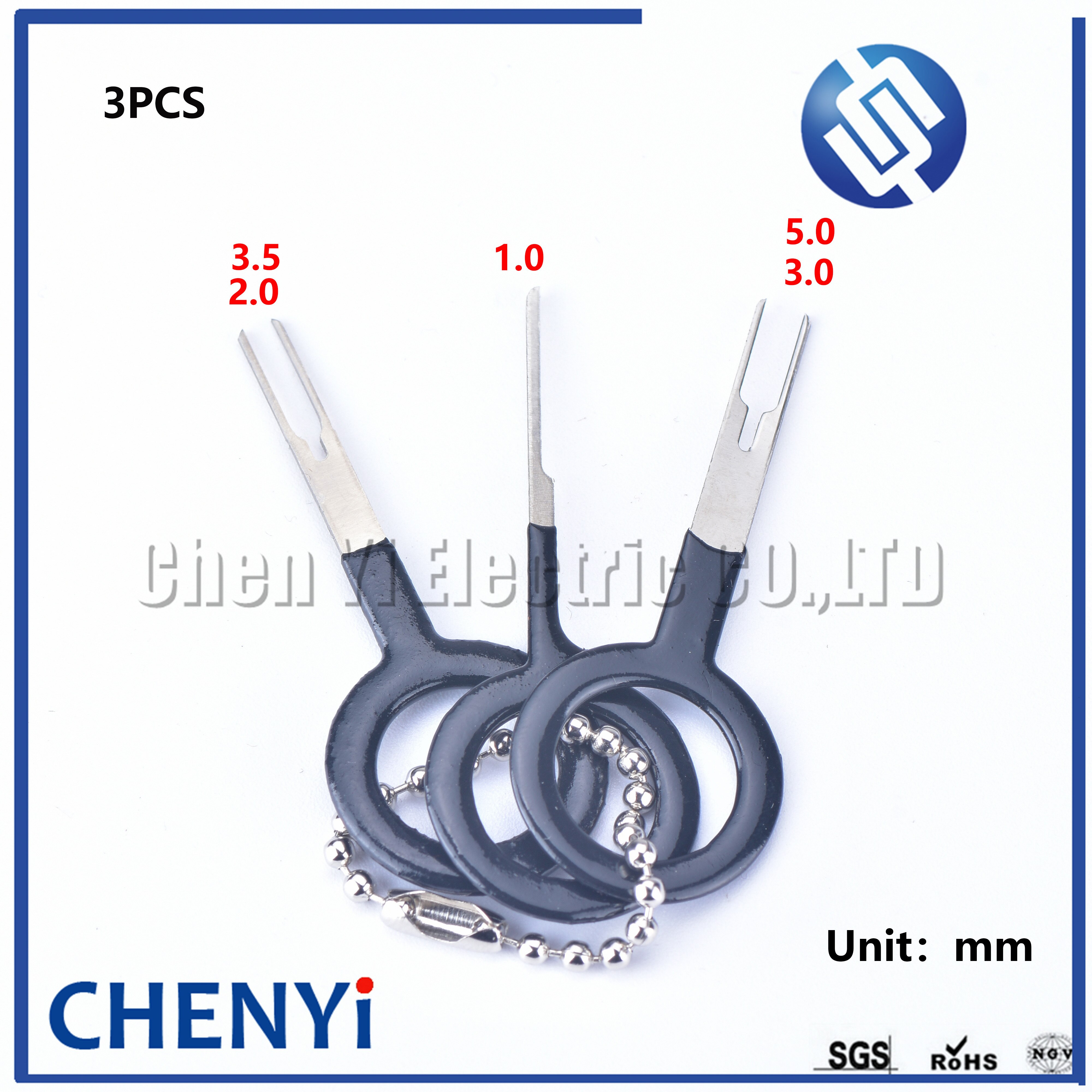 3pcs Car plug terminal removal tool set terminal Pin retractor pick needle harness terminal Needle ejector tool terminal ejector