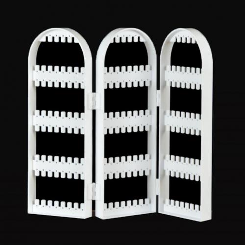 Arrivals 2/3/4 Fans Panels Jewelry Display Jewelry Organizer Earring Organizer Acrylic Jewelry Holder Makeup Organizer: 3 Fans White