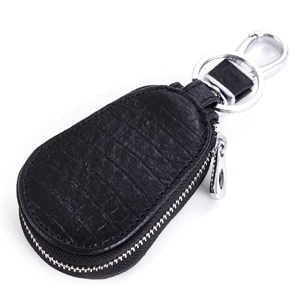 Heren sleutel portemonnee krokodillenpatroon auto sleutelhouder etui tas sleutel organizer huishoudster sleutelhanger hoesje portemonnee: Zwart