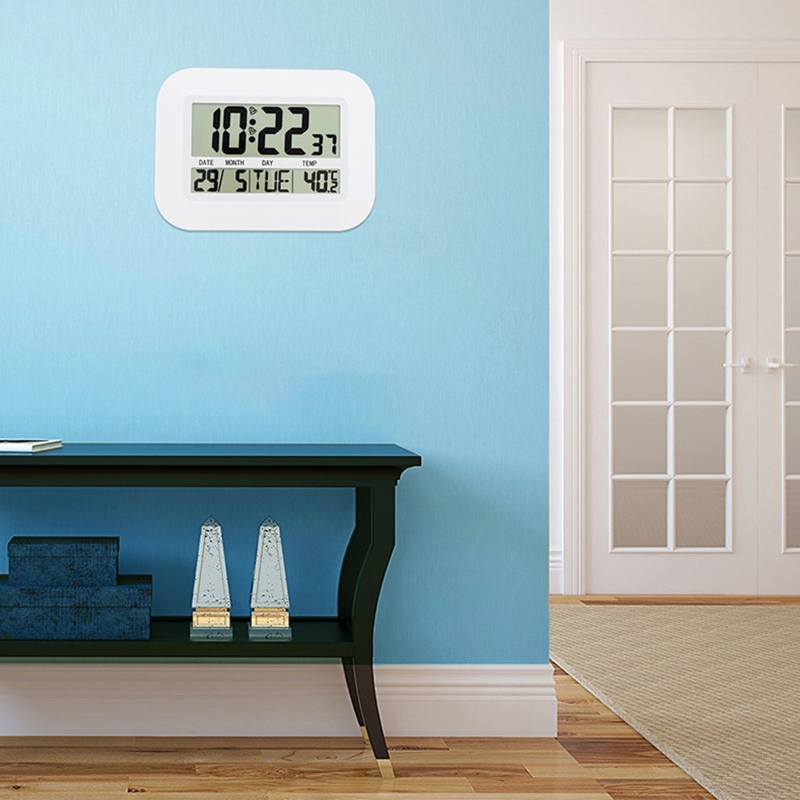 Home Electronic Perpetual Calendar Alarm Clock Temperature Large Screen Digital Display Multifunction Table Clock Wake Up Timing