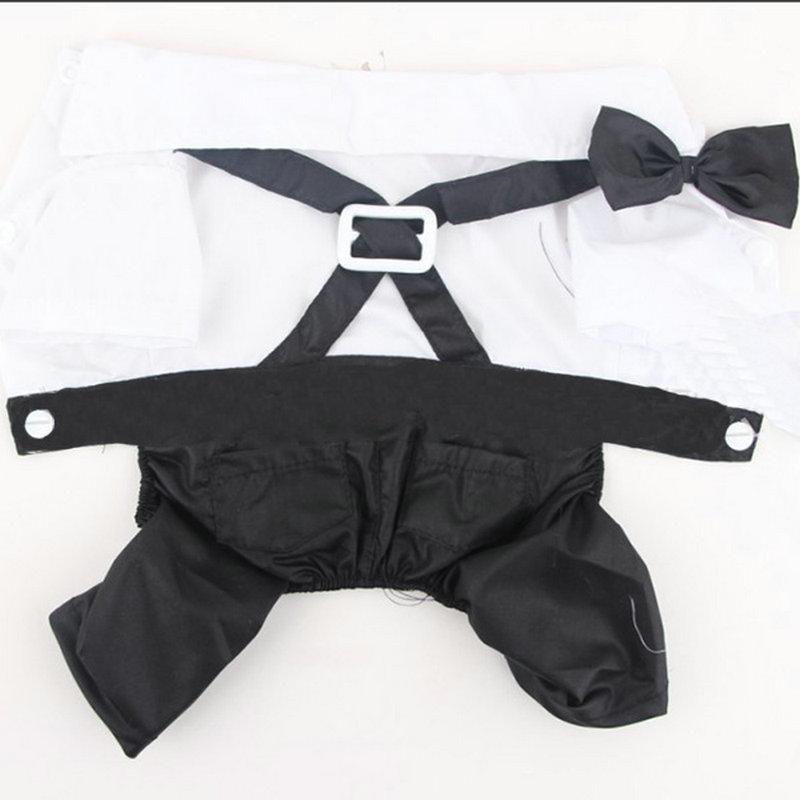 Ropa para perro y gato para perros pequeños, traje de esmoquin del Príncipe con pajarita, mono, abrigo, camisas de Chihuahua y Yorkshire