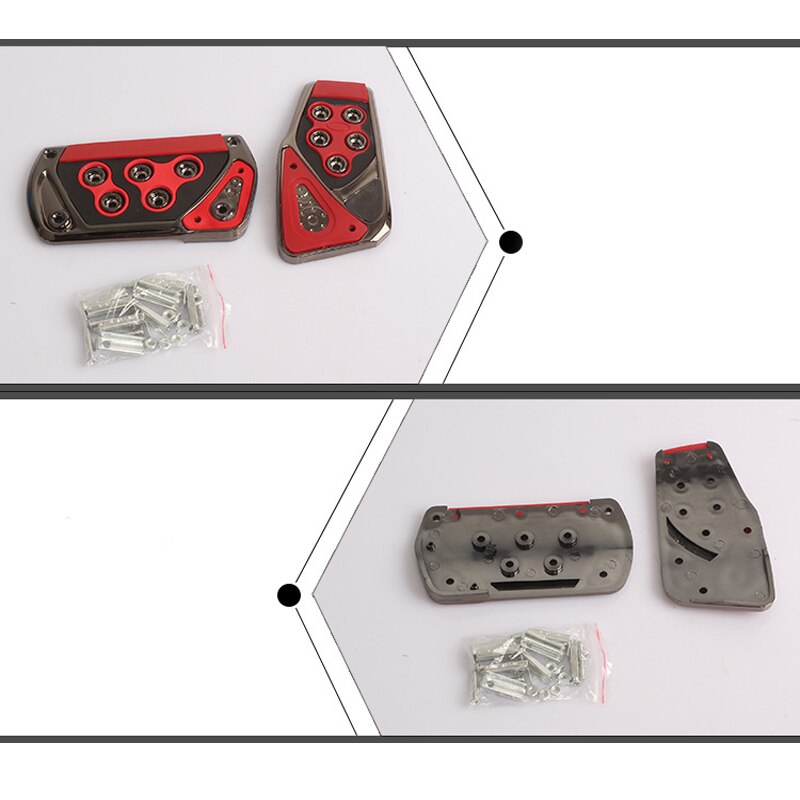 Couvercle universel pour pédale de voiture, 2 pièces, accélérateur de pédale de Sport automatique, couvercle de plaquette de frein de carburant pour accessoires de voiture