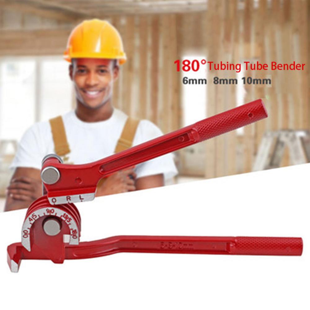 Dobladora Manual de tubos de 180 grados, dobladora de tubos, dobladora de línea de frenos de combustible de Metal y acero de aluminio de 6, 8 y 10MM @ 12