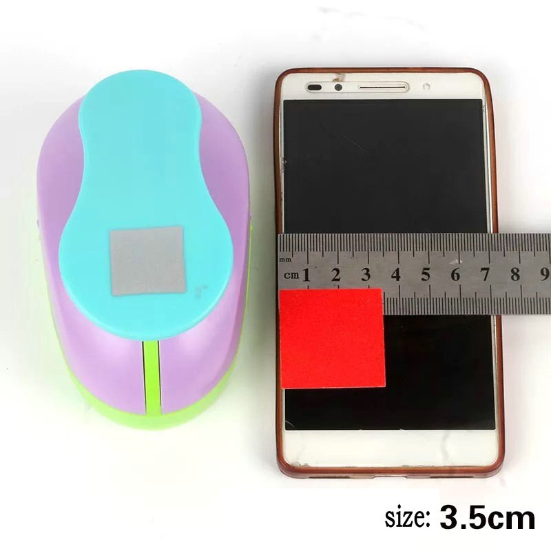 1.5cm-4.5cm square shape of craft punch paper punches scrapbooking puncher DIY handmade punchers EVA foam punch paper cutter: 3.5cm