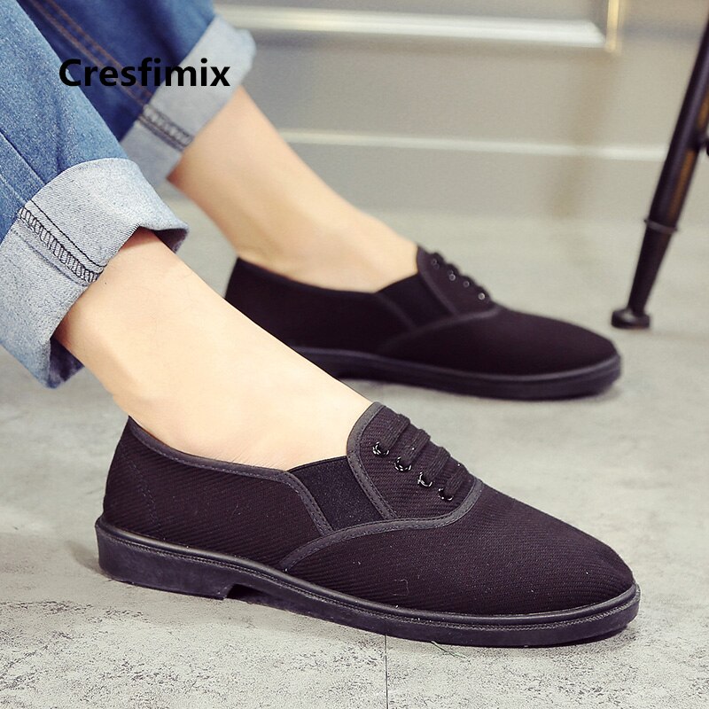 Zapatos Hombre Man Comfortable Slip on Anti Sikd Work Shoes Male All Black Spring & Autumn Shoes Soft Shoes E2192