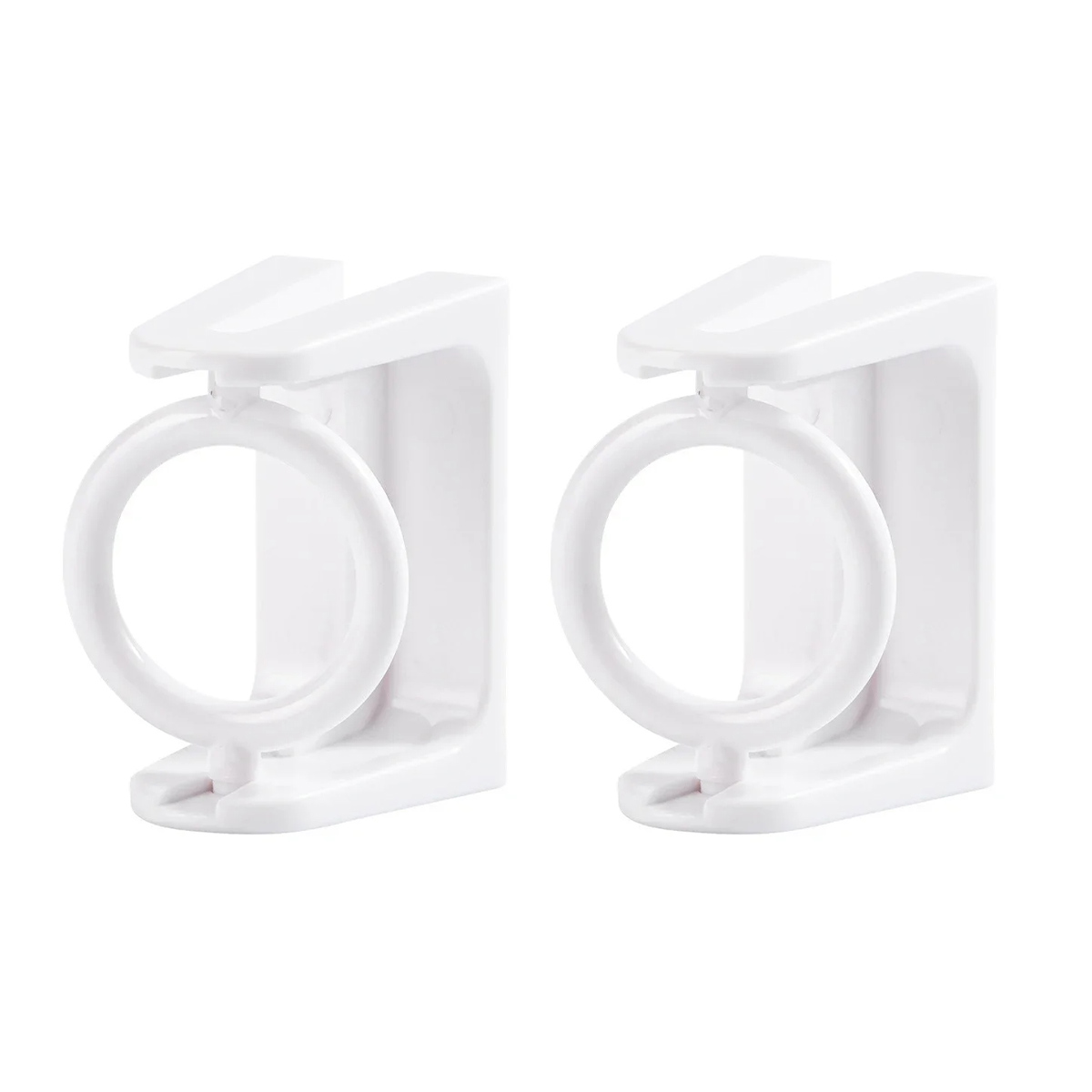 Support Télescopique Rotatif à 360 ° pour Rideau de Douche, Crochet Auto-Adhésif, Barre Porte-Serviettes, Sans Perceuse: WHITE