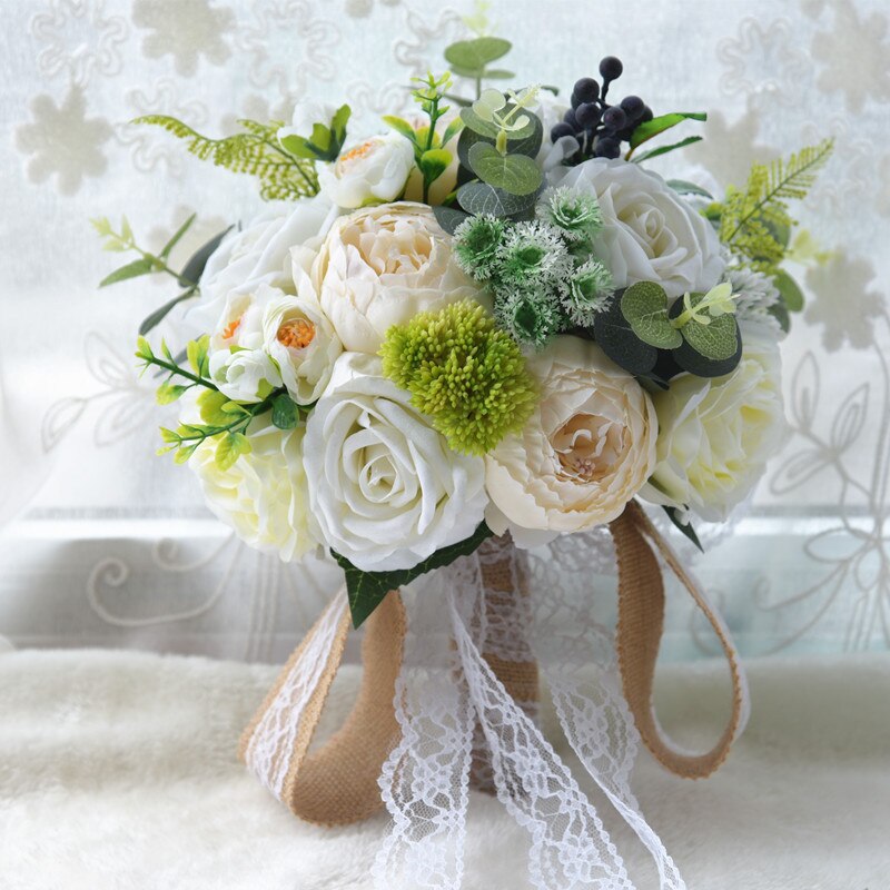 Accesorios de decoración de flores atadas a mano suministros para photoraph prop Flower Multicolor flores de boda ramos de novia Accesorios