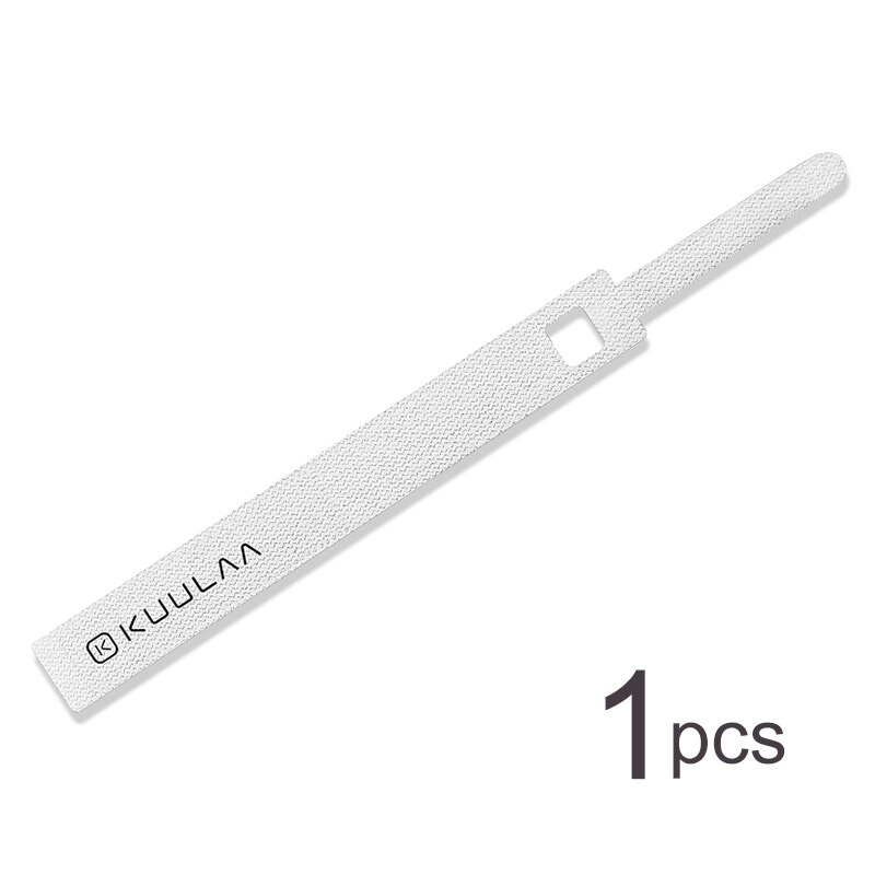 KUULAA Cable Organizer Wire Winder Cable Holder 14cm For Mouse Cord Earphone HDMI Aux USB Cable Management Wire Cable Protector: 1pcs White