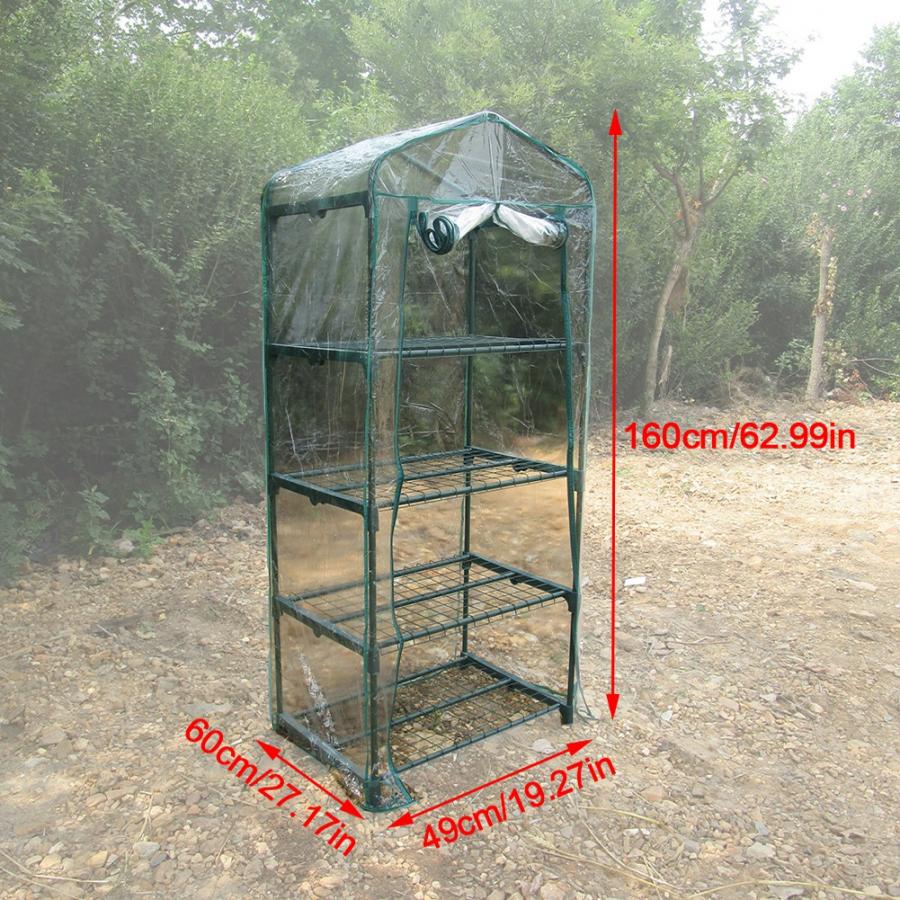 4 Tier Greenhouse Iron Stands Shelves Outdoor Garden Mini Garden Warm Room greenhouse Warm Garden House