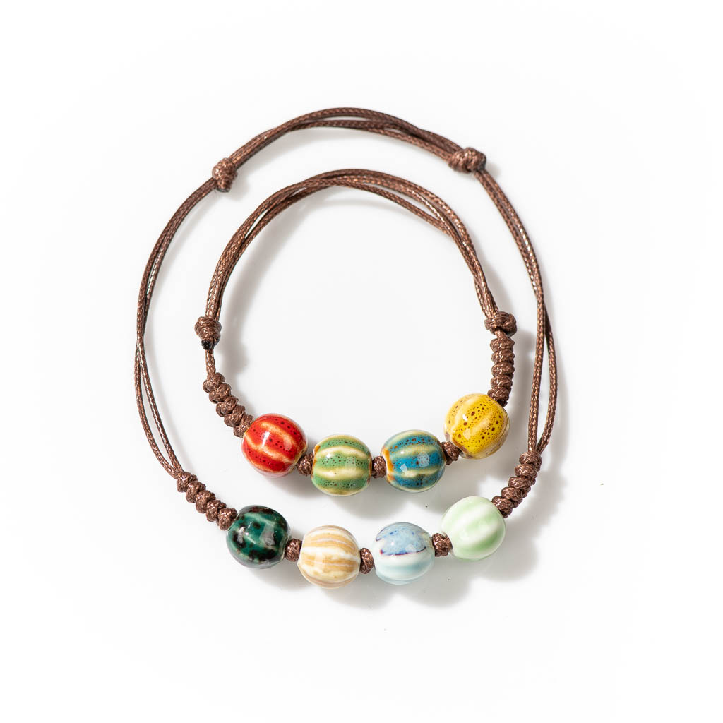 Handgemaakte Keramische Retro Stijl Kralen Maat Verstelbaar Armband Lage Prijs Items 1H504