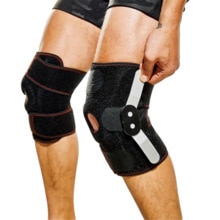 Hinged Knee Brace - Adjustable Open Patella Support for Swollen ACL Tendon Ligament and Meniscus Injuries-Athletic Compression