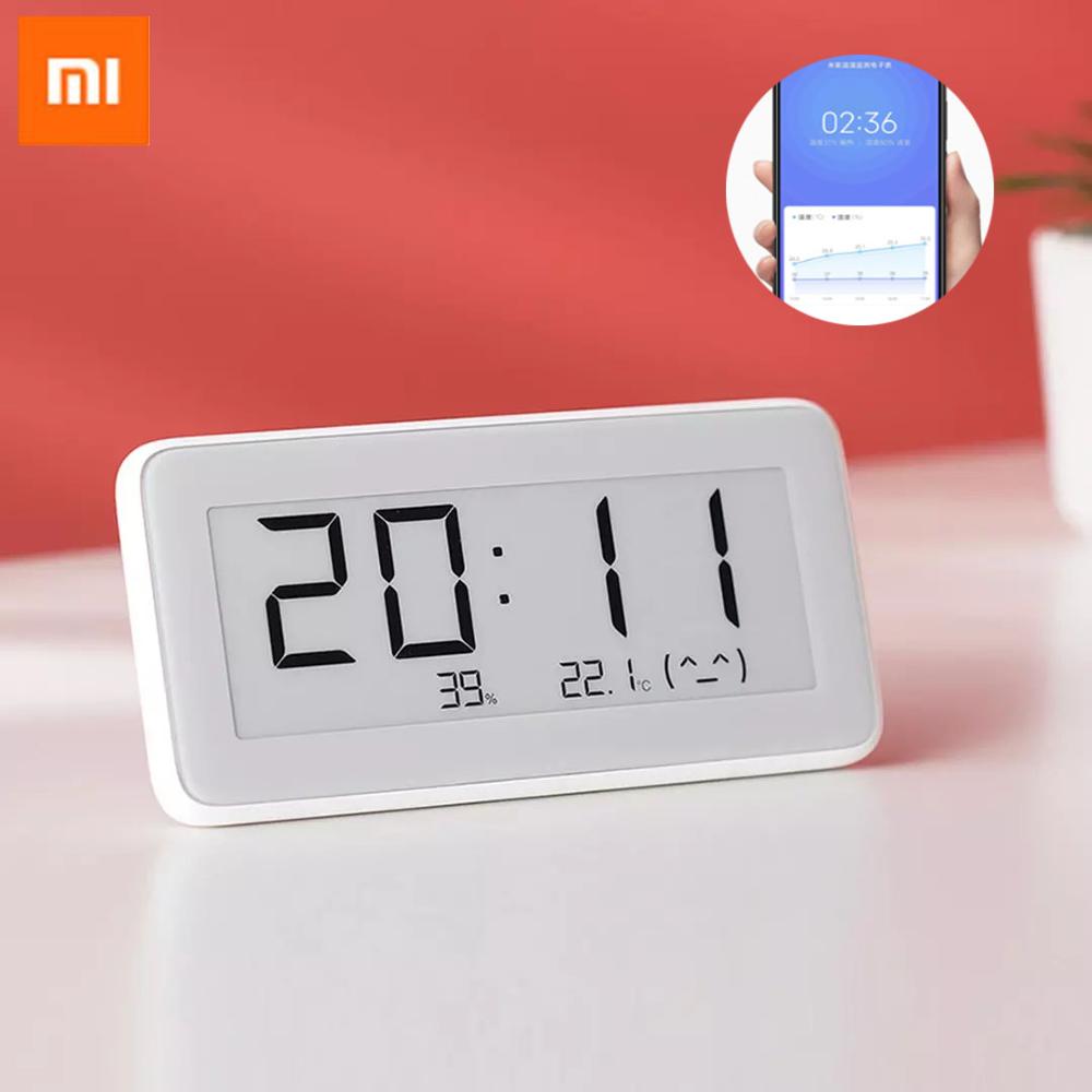 Xiaomi MIJIA BT4.0 Wireless Smart Electric Digital Clock Indoor&Outdoor Hygrometer Thermometer E-ink Temperature Measuring Tools