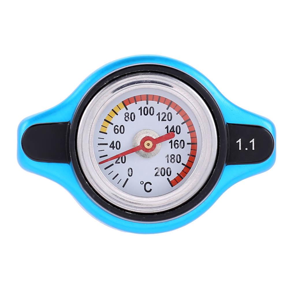 Tapa de radiador para coche, medidor de temperatura del agua, medidor termostático, mejora la presión del radiador y el rendimiento de refrigeración, Universal: 1.1Bar