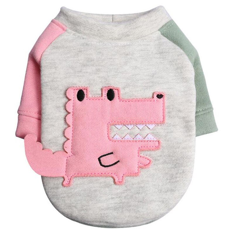 Huisdier Kleren Hond Hoodies Dinosaurus Hond Jas Hoodies Leisure Hond Sweatshirts Voor Kleine Kat Honden Franse Bulldog Kleding Yorkie: Pink / L