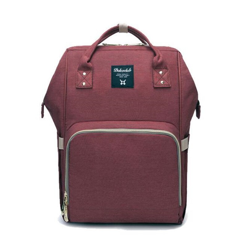 Dokoclub Baby Windel Tasche Große Kapazität Windel Tasche Reise Rucksack Mumie Pflege Taschen Multifunktionale Mutterschaft Tasche für Mutter: dunkel rot