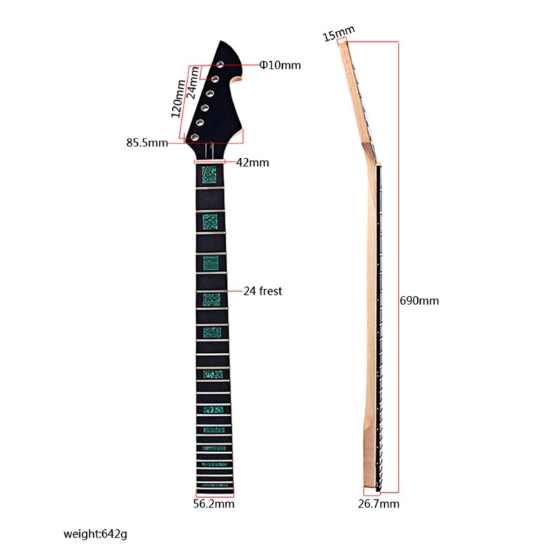 Technology wood Neck For Electric guitar Zebra Wood Neck