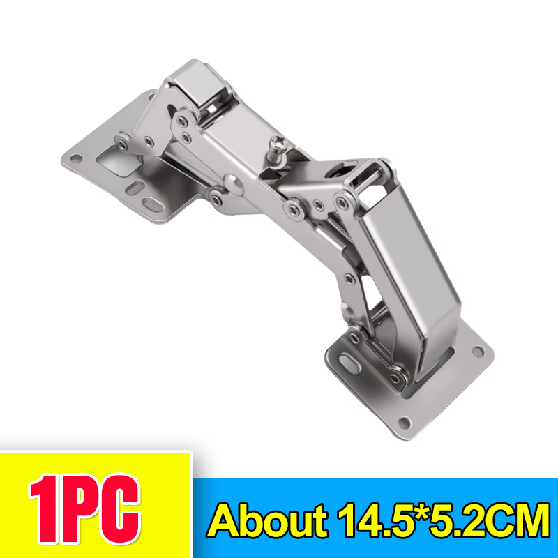 3/1PCS Steel Cabinet Hinges 175 Degree No-Drilling Hole Buffer Hinge Kitchen Cupboard Concealed Hinges Furniture Hardware Kit: BRONZE
