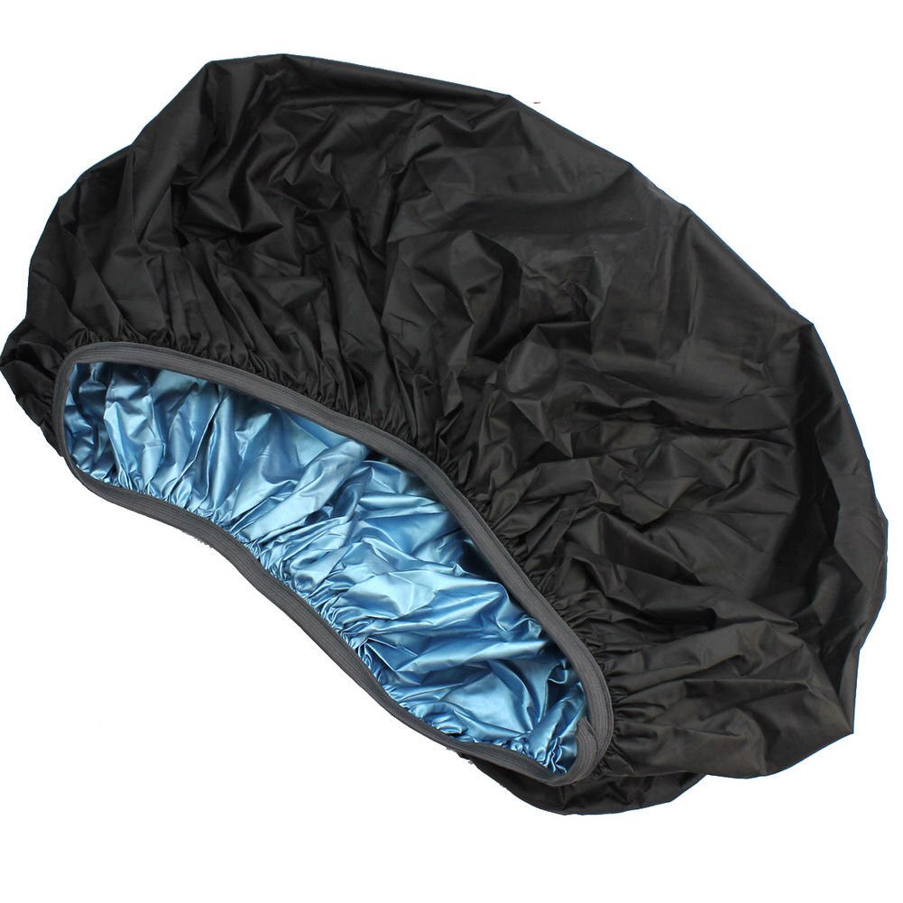 Sort nylon holdbar rygsæk rygsæk taske vandtæt regntæt regn støvdæksel til udendørs rejser vandring cykling camping vandreture