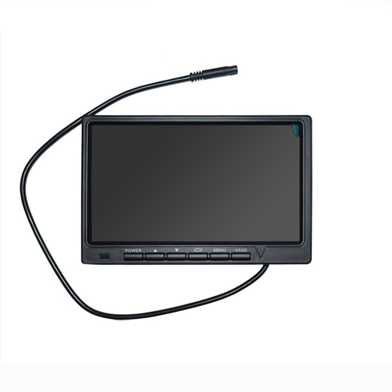 7 inch tft lcd-monitor hd-kleuren auto-achteruitkijkmonitor 2- kanaals video-ingang auto-onderdelen