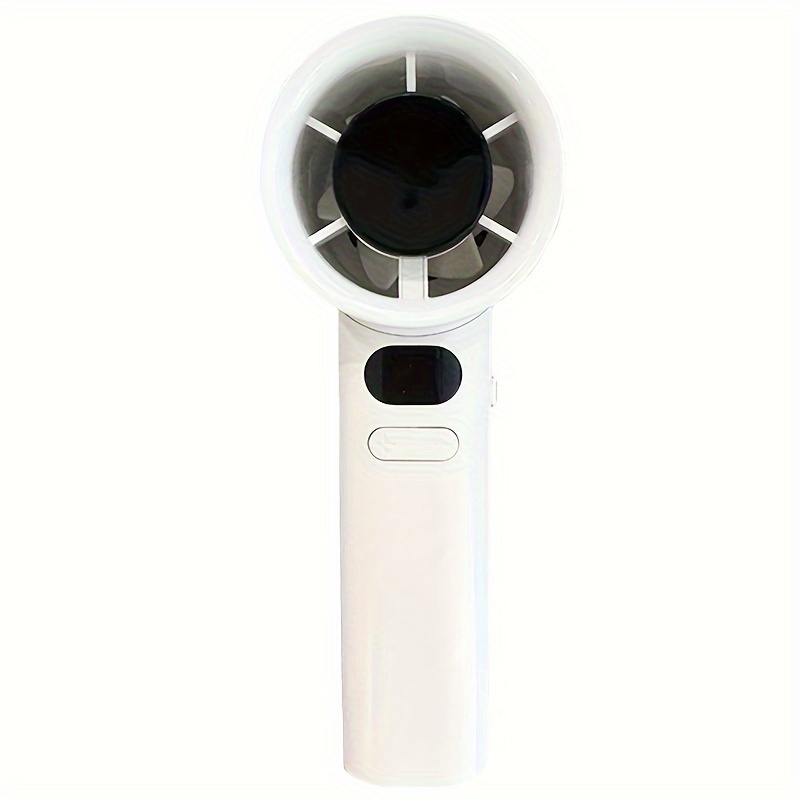 draagbare draagbare kleine ventilator Mini bladloze handventilator 120 windsnelheden USB oplaadbare persoonlijke hogesnelheidsventilatoren Elektrische ventilator: WHITE
