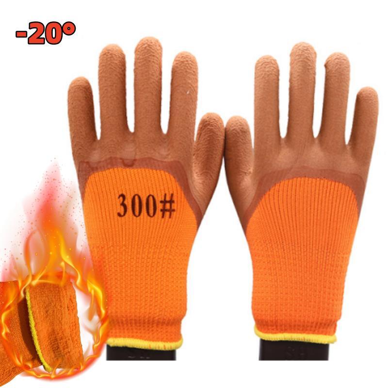 Guantes térmicos de seguridad para el trabajo, impermeables, antideslizantes, de goma, para jardín, protección de manos, invierno, 1 par: Púrpura