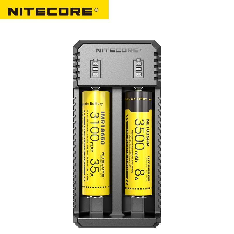 100% Originele Nitecore UI1 UI2 Draagbare Usb Li-Ion Batterij Oplader Compatibel Met 26650 20700 21700 18650 16340 14500 Batterij