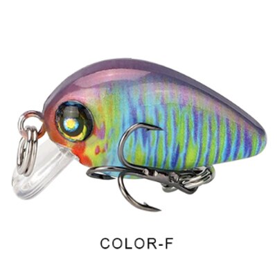 DAGEZI 1 sztuk pływająca przynęta 2g 2.5cm popper Wędkarstwo wabik 3D przynęta oczy Crankbait Wobblers FishingTackle Isca latać Wędkarstwo: kolor-F