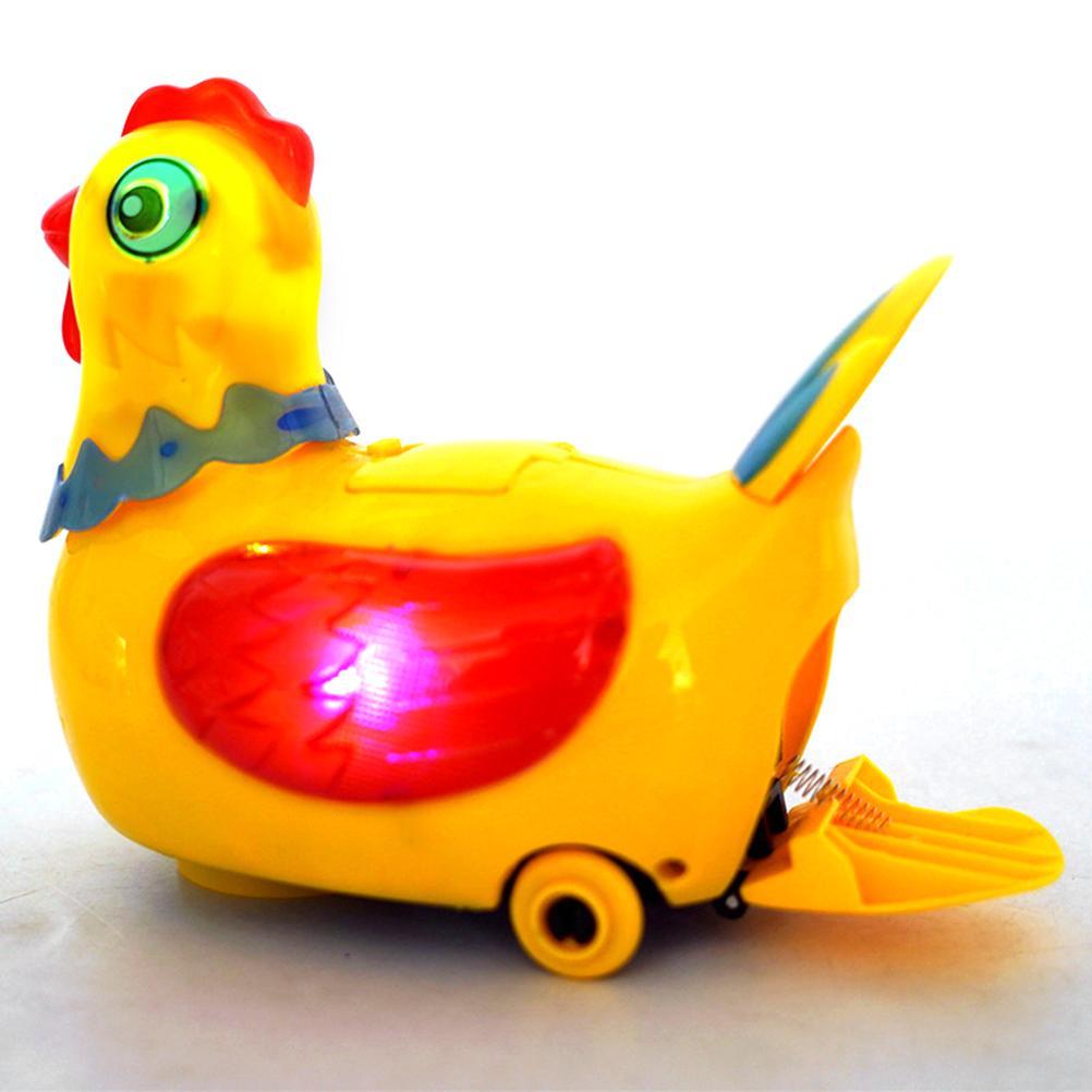 Gallina eléctrica que pone huevos para niños, juguete que camina con luz colorida y música, juguetes interactivos