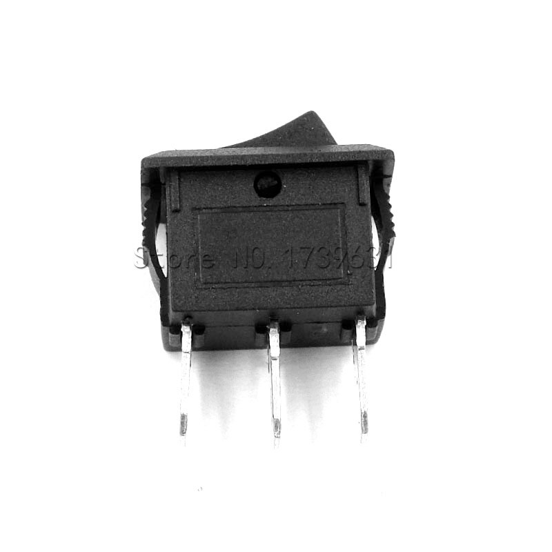 10PCS 3 Pin 3A 250V 10*15mm Black Button Rocker Switch ON OFF AC 10X15 Mini Rocker Power Switches