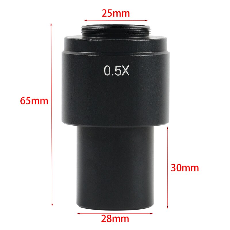 0.35X 0.5X 1X Industry Mono Lens Zoom C Mount Adapter Lens For 10A 0.7X~4.5X Industry Microscope Lens Camera Eyepiece Lens: 0.5X
