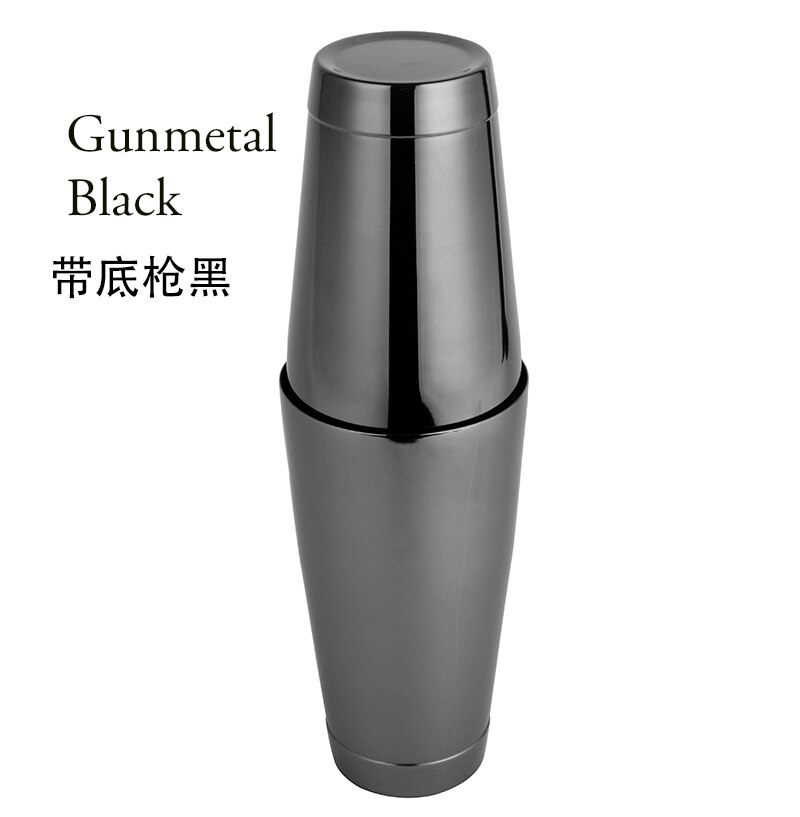 Cocktail Shaker Boston Shaker: 2-piece Set: 18.6oz weighted & 25oz Weighted Bartender Bar Tool: Gunmetal Black