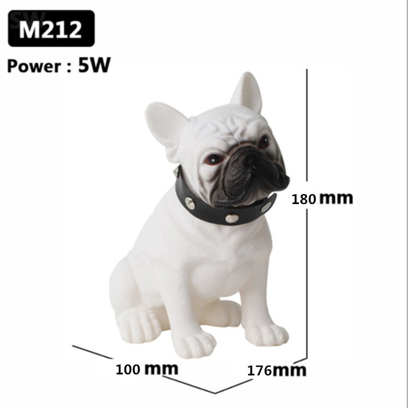 Bulldog Bluetooth Speaker Portable Wireless Column 3D Stereo Super Bass Music Center System Subwoofer For Computer caxia de som: M212 White