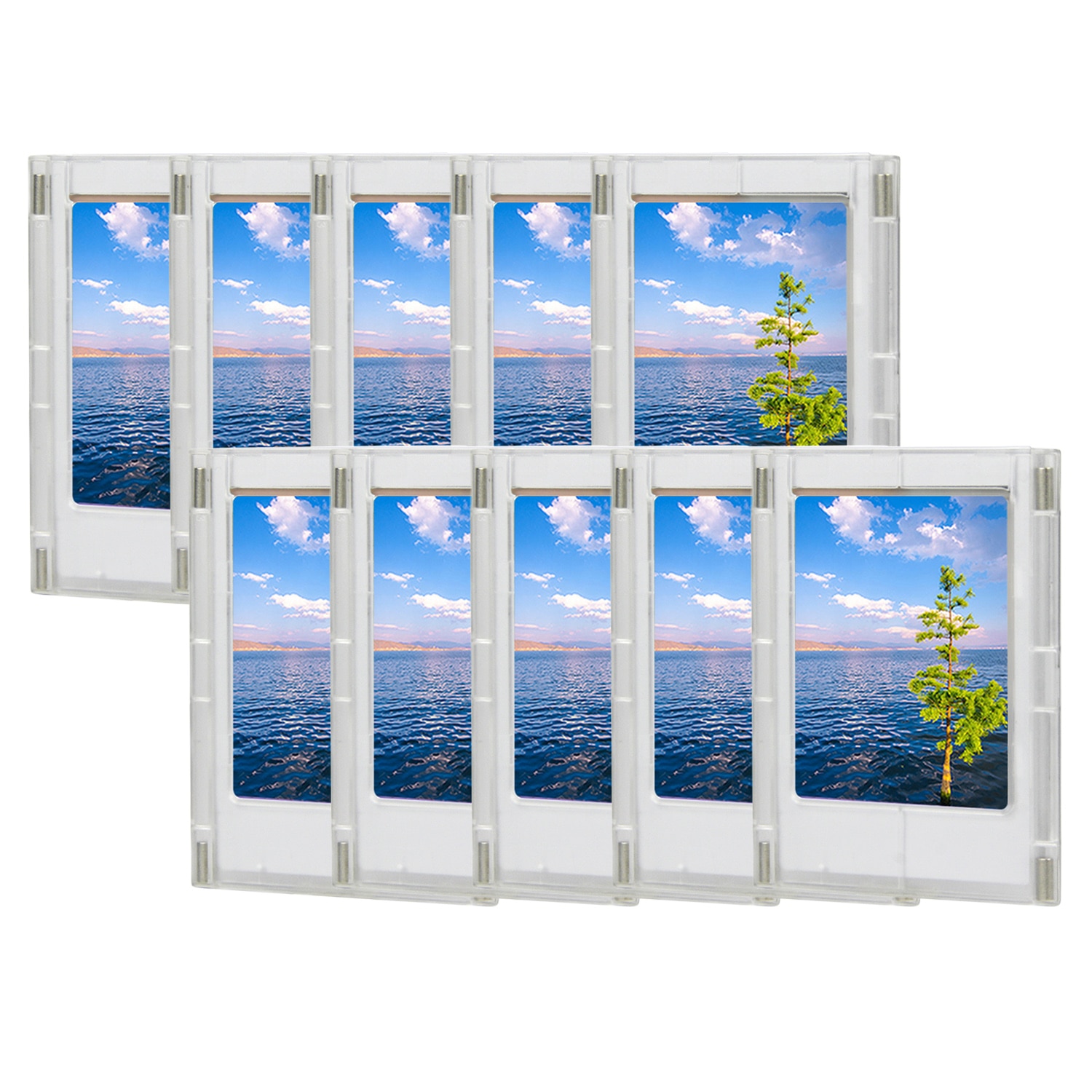 10 stk gratis kombination køleskabsmagnet magnetiske fotorammer til fujifilm instax mini 8 9 7s 70 90 3 tommer billeder