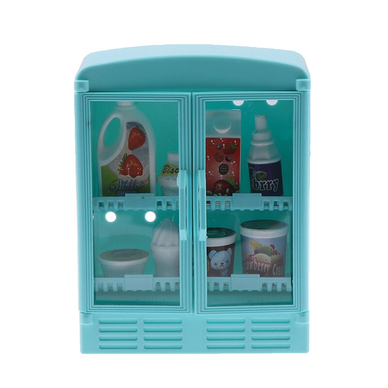 1PC Food Drinks Supermarket Store Refrigerator Pretend Play Doll Furniture Decoration Accessories Toys Mini Dollhouse Miniature