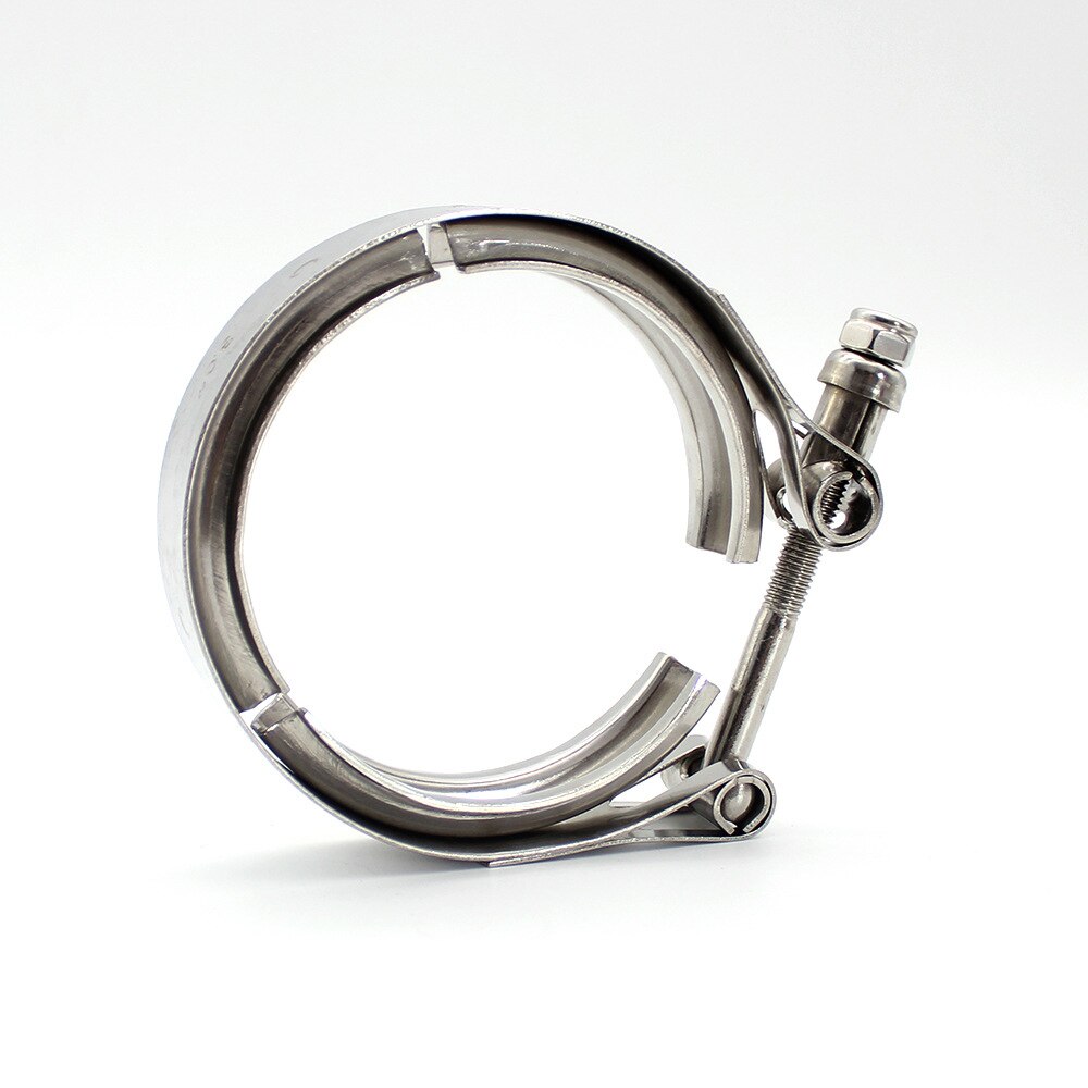 304 Stainless Steel V Band Pipe Flange Clamp Universal For exhaust Accessories