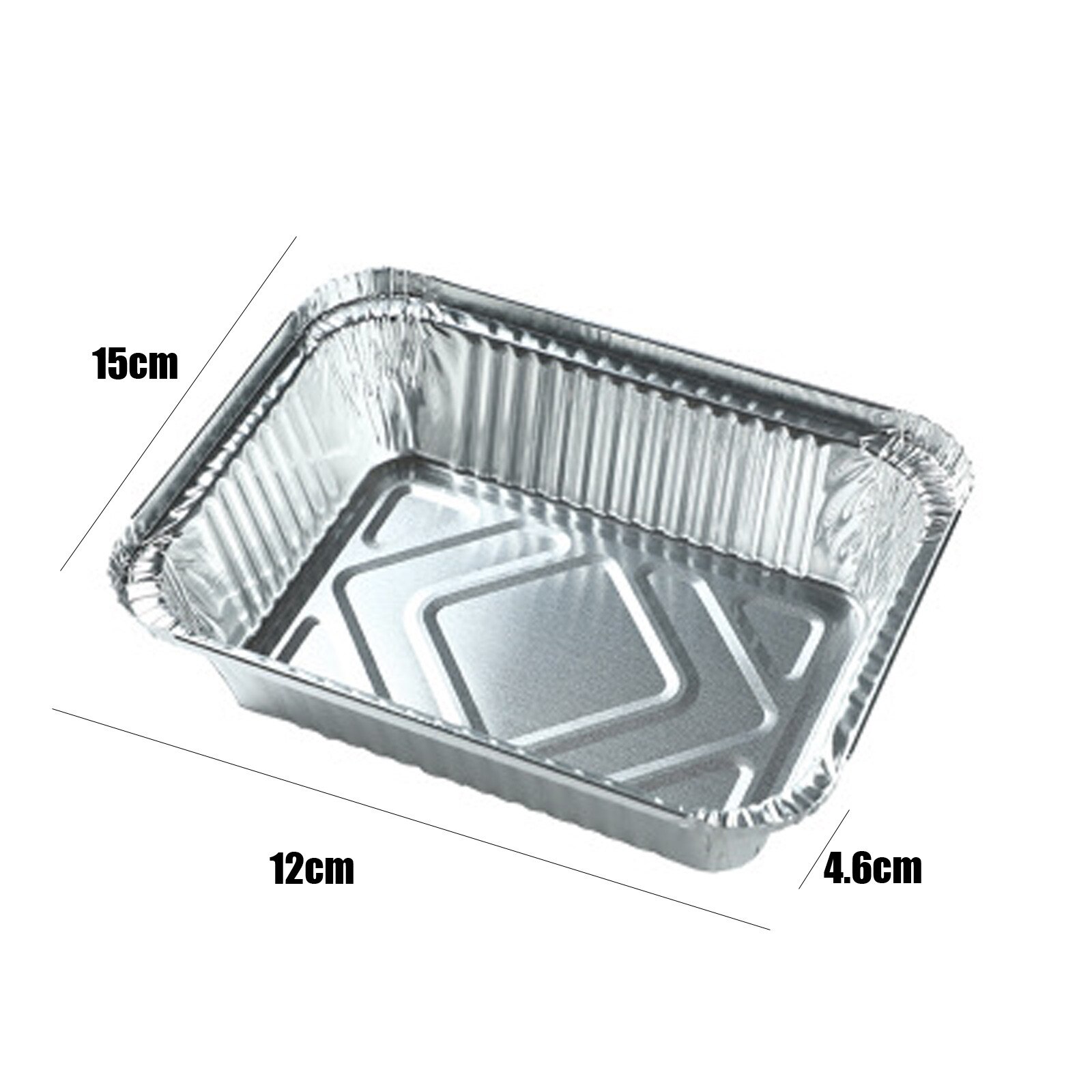 20Pc Wegwerp Aluminiumfolie Voor Barbecue Aluminiumfolie Pannen Aluminiumfolie Bakken Pan Praktisch Lade Voedsel Take-Out container C19: 410ML