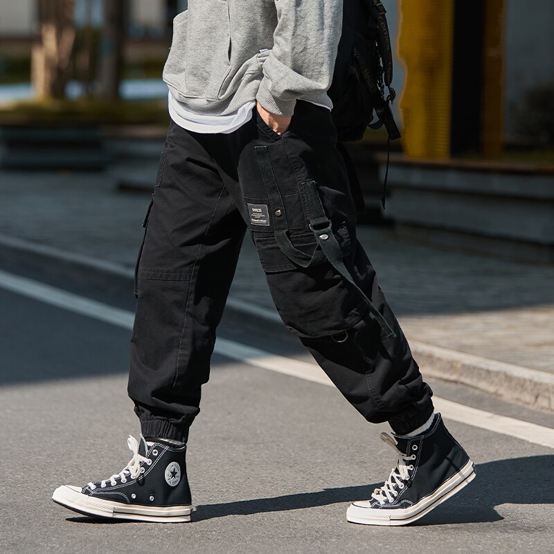 Single Road Mens Cargo Pants Men 2022 Multi Pockets Techwear Joggers Hip Hop Japanese Streetwear Trousers Baggy Pants For Men