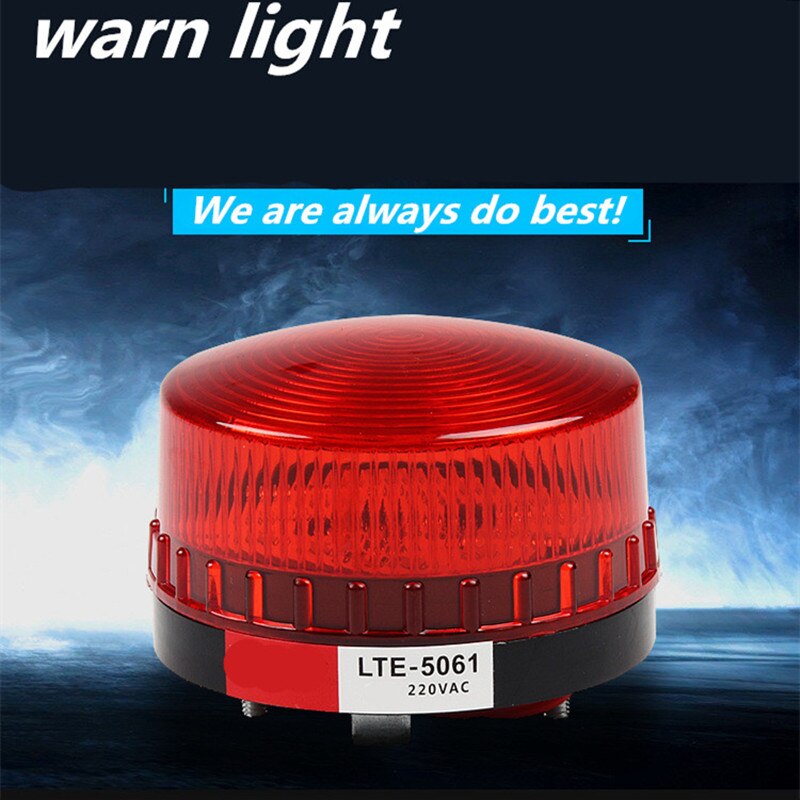 4 farger lte -5061 signal varsellys vanntett 220v indikatorlys led lampe lite blinkende lys trygghetsalarm