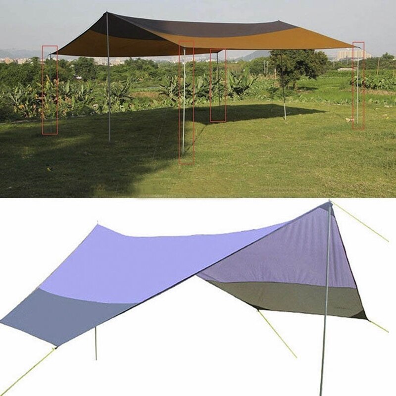 Desert &amp; Fox-varilla de refugio solar para acampar, 1 par, postes de vestíbulo, Poste de soporte de lona, accesorios de Camping, palos de 2m, 2,5 m