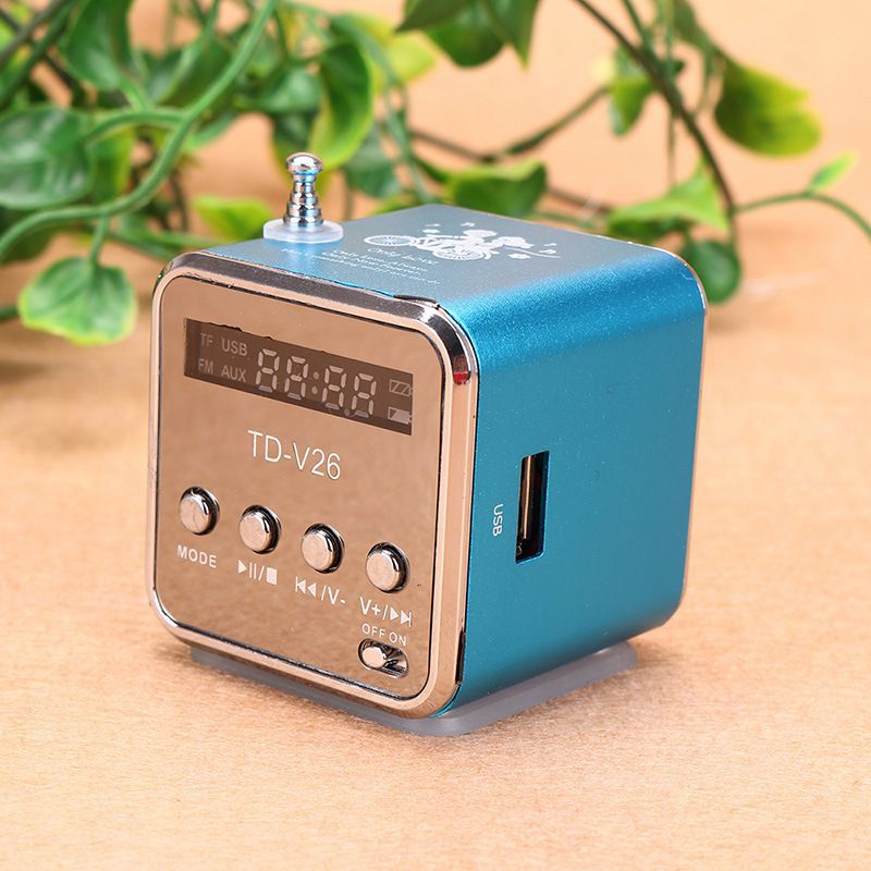 Radio cyfrowe FM Bezprzewodowy głośnik Bluetooth, przenośny odtwarzacz MP3 Wyświetlacz LCD Głośnik stereo Obsługa kart SD/TF: Black
