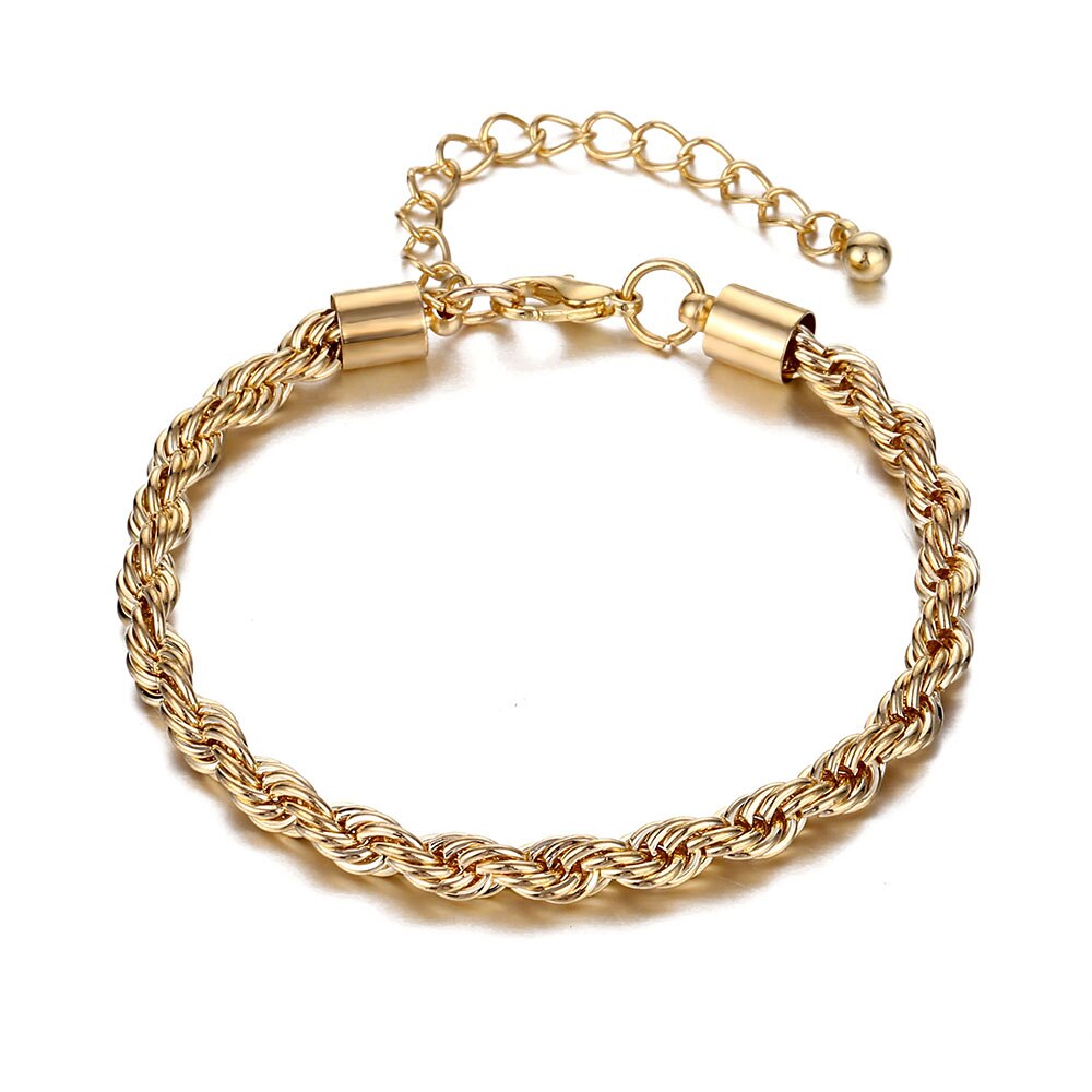 IPARAM Punk Rock Thick Chain Bracelet for Women Retro Street Geometric Lock Charm Bracelet Jewelry: IPA0429-2