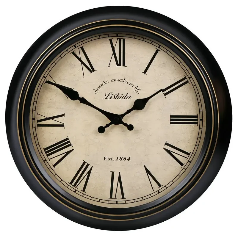 Zegary ścienne w stylu retro mechanizm zegara robić salonu ciche skandynawskie zegarki robić sypialni blać artystyczne akcesoria wewnętrzne dekoracja wnętrz: zielony