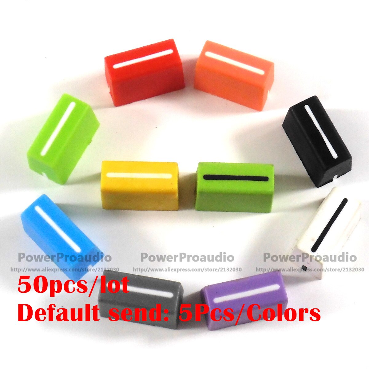 50 Stks/partij Kanaal Crossfader Fader Knop Cap Voor Rane 56 57 61 62 64 68 Kleurrijke Koos Je Wilt de Kleur