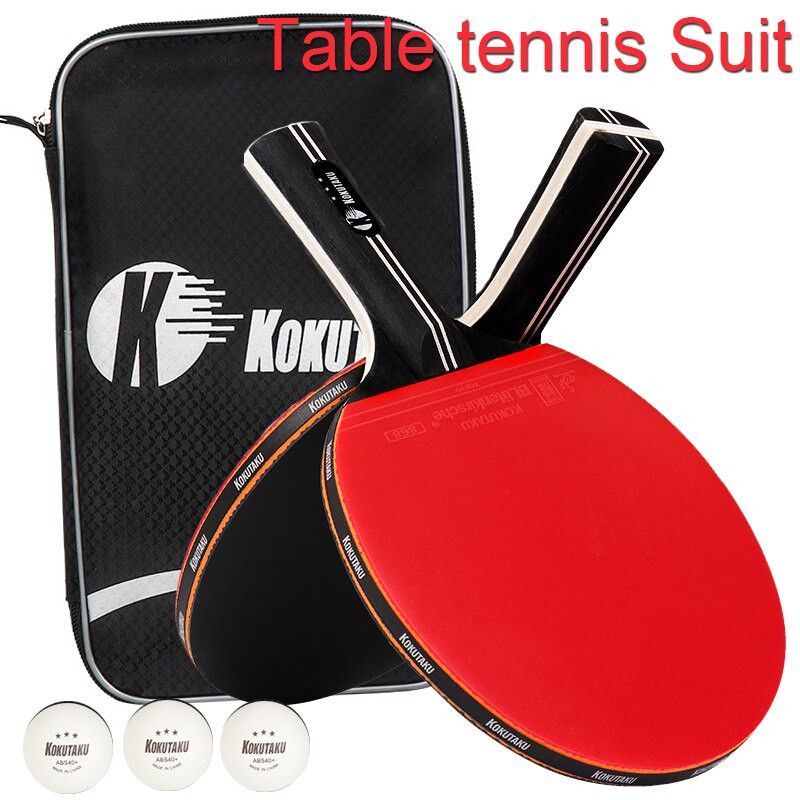 Professionele Offensive Tafeltennis Blade Fl Handvat Ping Pong Bat Gemonteerd Puistjes In Pingpong Rubber